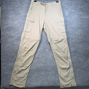 REI Co-op Sahara Convertible Cargo Pants Mens 32x36 Tan Relaxed Hiking Outdoor